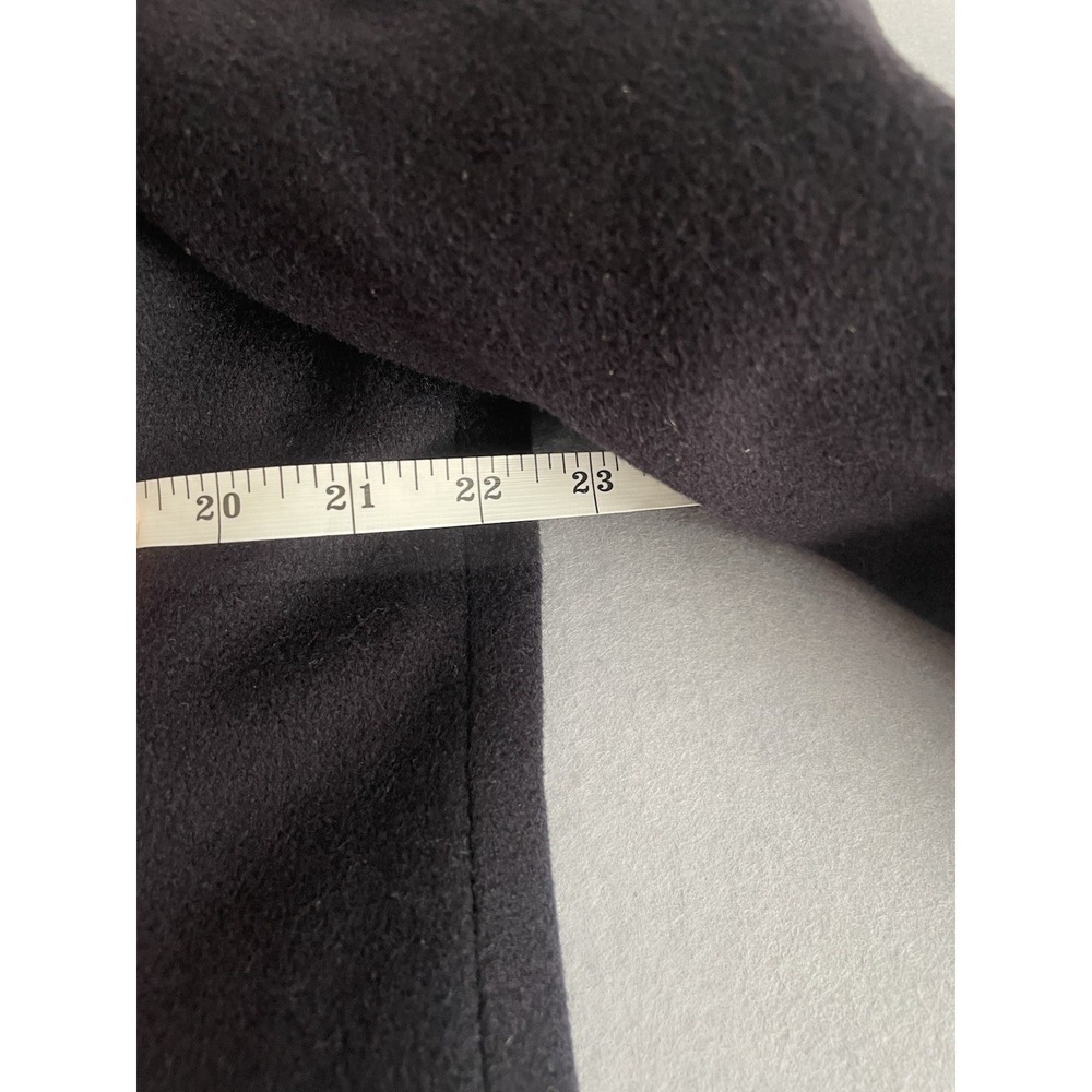 VTG Talbots Women 16 100% Wool Navy Pea Coat Jacket Anchor Nautical Classic - Picture 4 of 13